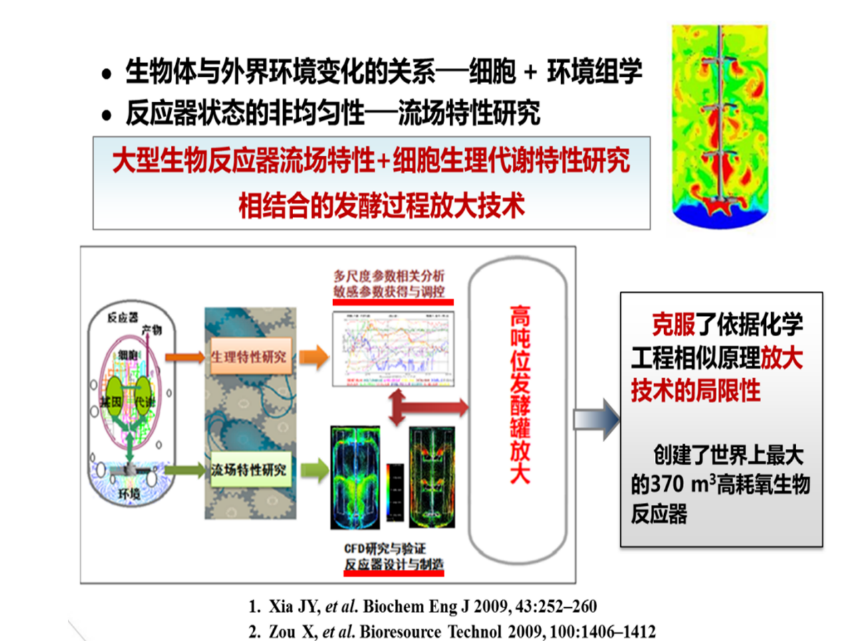 反應(yīng)器流場特性與生理特性相結(jié)合的發(fā)酵過程放大原理與方法